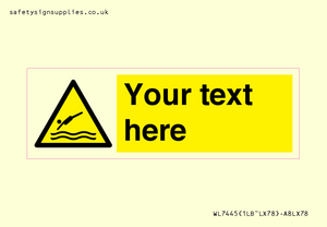 Custom Warning diving area